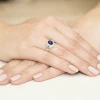 Pierścionek zaręczynowy z białego złota szafir 0,90ct Dynastia W0037.B3.SAB.01 marko