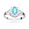 Pierścionek zaręczynowy białe złoto topaz Swiss 0,90ct Dynastia W0037.B3.TOB.01 marko