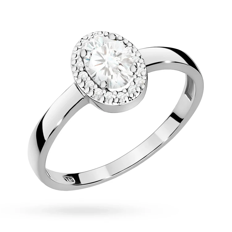 Pierścionek zaręczynowy z białego złota z owalnym diamentem laboratoryjnym 0,40ct Lab Diamonds i brylantami W0330.B3.LDW.01 marko