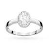 Pierścionek zaręczynowy z białego złota z owalnym diamentem laboratoryjnym 0,40ct Lab Diamonds i brylantami W0330.B3.LDW.01 marko