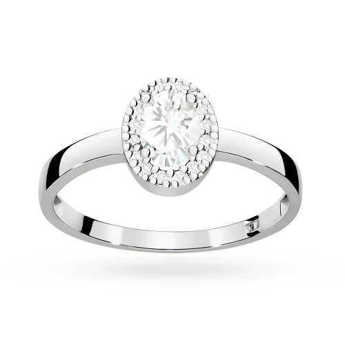 Pierścionek zaręczynowy z białego złota z owalnym diamentem laboratoryjnym 0,40ct Lab Diamonds i brylantami W0330.B3.LDW.01 marko