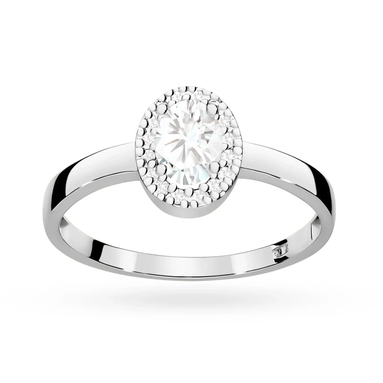 Pierścionek zaręczynowy z białego złota z owalnym diamentem laboratoryjnym 0,40ct Lab Diamonds i brylantami W0330.B3.LDW.01 marko