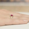 Złoty pierścionek zaręczynowy z rubinem 0,60ct i brylantami Dynastia Relove W0330.Z3.RUR.01 marko