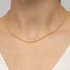 Srebrny pozłacany łańcuszek splot Kulka L265-925-Z marko