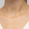 Srebrny pozłacany łańcuszek splot Kulka L266-925-Z marko