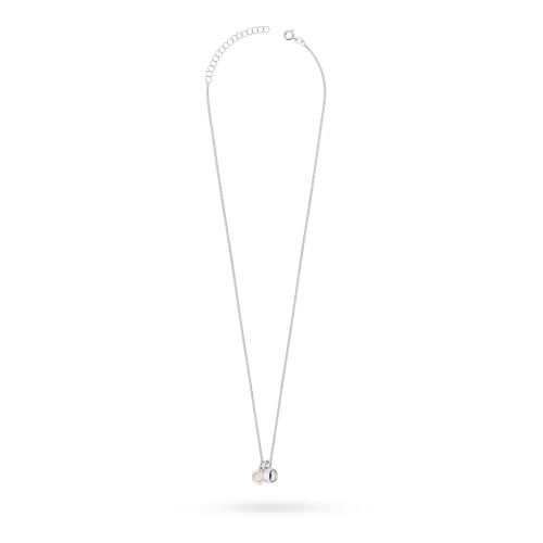 Srebrny naszyjnik z kulką i różową cyrkonią Jeso N1150-925-RS marko