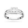 Pierścionek z białego złota z diamentami laboratoryjnymi w kwadratowej oprawie Lab Diamonds W0271.B3.LDW.01 marko