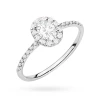 Pierścionek z białego złota z diamentami laboratoryjnymi w owalnej oprawie Lab Diamonds W0584.B3.LDW.01 marko