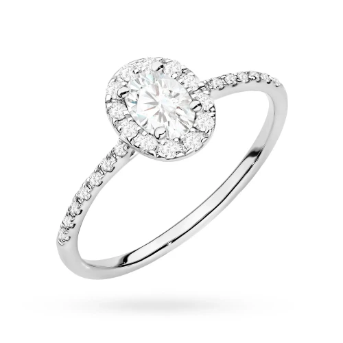 Pierścionek z białego złota z diamentami laboratoryjnymi w owalnej oprawie Lab Diamonds W0584.B3.LDW.01 marko