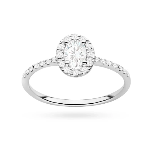 Pierścionek z białego złota z diamentami laboratoryjnymi w owalnej oprawie Lab Diamonds W0584.B3.LDW.01 marko