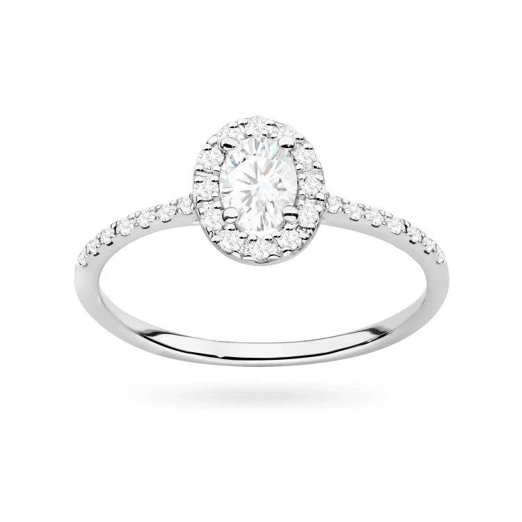 Pierścionek z białego złota z diamentami laboratoryjnymi w owalnej oprawie Lab Diamonds W0584.B3.LDW.01 marko