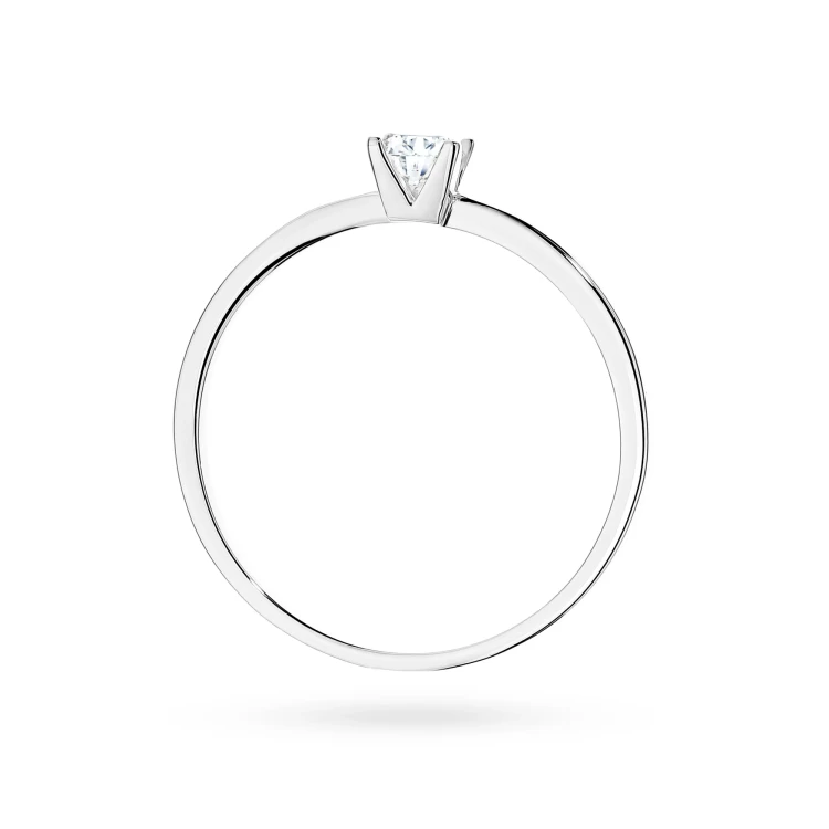 Zaręczynowy pierścionek z białego złota kwadratowy diament laboratoryjny Princessa Lab Diamonds W0586.B3.LDW.01 marko