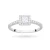 Zaręczynowy pierścionek z białego złota kwadratowy diament laboratoryjny Princessa Lab Diamonds W0591.B3.LDW.01 marko