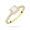 Zaręczynowy pierścionek ze złota kwadratowy diament laboratoryjny Princessa Lab Diamonds W0591.Z3.LDW.01 marko