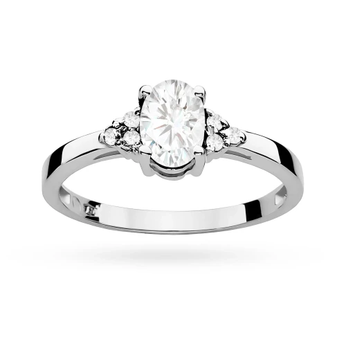 Pierścionek zaręczynowy z białego złota z owalnym diamentem laboratoryjnym 0,70ct Lab Diamonds i brylantami W0308.B3.LDW.01 marko