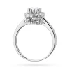 Pierścionek białe złoto z okrągłym diamentem laboratoryjnym Lab Diamonds i brylantami kwiat W0284.B3.LDW.01 marko