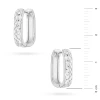 Srebrne kolczyki prostokątne z diamentowaniem Supreni K2167-925-S marko