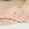 Pierścionek zaręczynowy białe złoto topaz Swiss brylanty Dynastia W0308.B3.TOB.01 marko