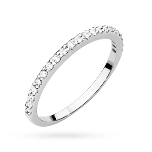 Pierścionek zaręczynowy obrączka  z białego złota Lab Diamonds Relove - Rozmiar 14