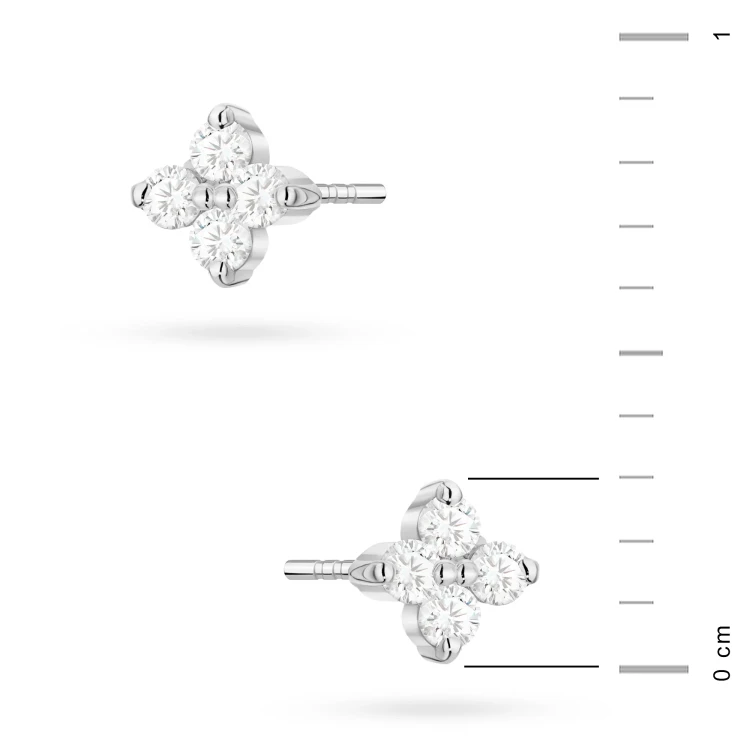 Kolczyki z białego złota z brylantami 0,12ct klasyczne basic K0024.B3.DIW.01 marko