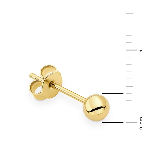 Srebrny pozłacany pojedynczy kolczyk kulka 4mm Jeso K804-925-Z-4-SOLO marko