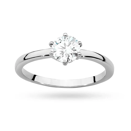 Klasyczny pierścionek z białego złota z diamentem laboratoryjnym 0,70ct w sześciu łapkach Lab Diamonds W0535.B3.LDW.04 marko