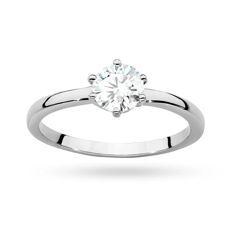 Klasyczny pierścionek z białego złota z diamentem laboratoryjnym 0,70ct w sześciu łapkach Lab Diamonds W0535.B3.LDW.04 marko