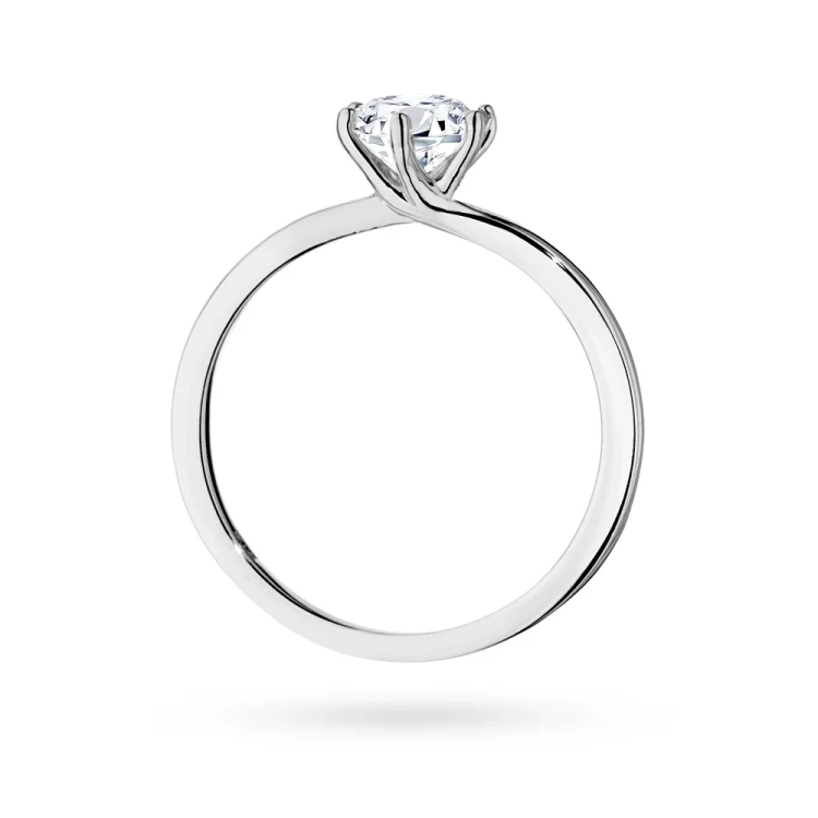 Klasyczny pierścionek z białego złota z diamentem laboratoryjnym 0,70ct w sześciu łapkach Lab Diamonds W0535.B3.LDW.04 marko