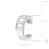 Srebrny kolczyk fake piercing nausznica zdobiona cyrkoniami Soledo K2128-925-BS-SOLO marko