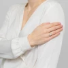 Okazały pierścionek białe złoto z białym szafirem i diamentami kwadratowa korona Dynastia W0514.B3.SAW.01 marko