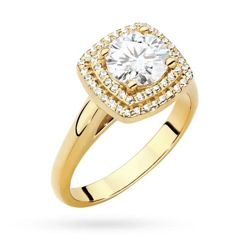 Pierścionek W0548 Diament Laboratoryjny  1,00ct żółte złoto