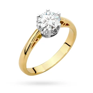 Pierścionek W0542 Diament Laboratoryjny  0,70ct żółte złoto