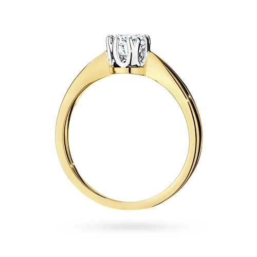 Pierścionek W0541 Diament Laboratoryjny  0,40ct żółte złoto