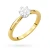 Pierścionek z żółtego złota diament laboratoryjny 0,40ct kamienie wokół korony Lab Diamonds W0539.Z3.LDW.01 marko