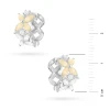 Srebrne kolczyki kółka kwiatki z cyrkoniami Virino K2157-925-BS marko