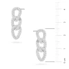 Srebrne kolczyki łańcuchy duże ogniwa cyrkonie Sego K2151-925-BS marko