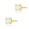 Złote mini kolczyki wkrętki z cyrkonią 2mm Jeso K2179-333 marko