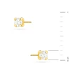 Złote mini kolczyki wkrętki z cyrkonią 2mm Jeso K2179-333 marko