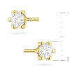 Złote kolczyki wkrętki z cyrkonią 4mm basic Jeso K2181-333 marko