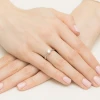 Klasyczny pierścionek z białego złota z diamentem laboratoryjnym 0,50ct półokrągła szyna Lab Diamonds W0553.B3.LDW.02 marko