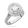 Okazały pierścionek diament laboratoryjny 0,40ct i 88 kamieni bocznych białe złoto Lab Diamonds W0549.B3.LDW.01 marka