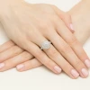 Okazały pierścionek diament laboratoryjny 0,40ct i 88 kamieni bocznych białe złoto Lab Diamonds W0549.B3.LDW.01 marka