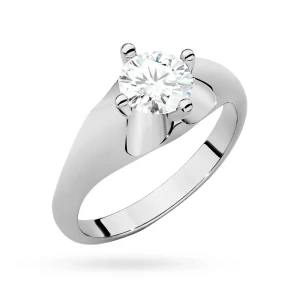 Białe złoto pierścionek z dużym  diamentem laboratoryjnym 0,70ct Lab Diamonds