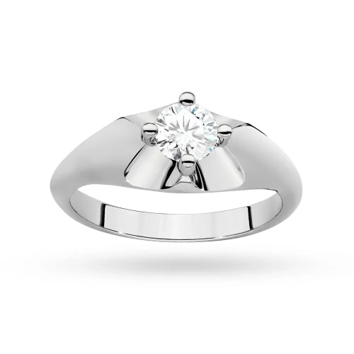 Białe złoto pierścionek z dużym diamentem laboratoryjnym 0,50ct Lab Diamonds W0545.B3.LDW.02 marko