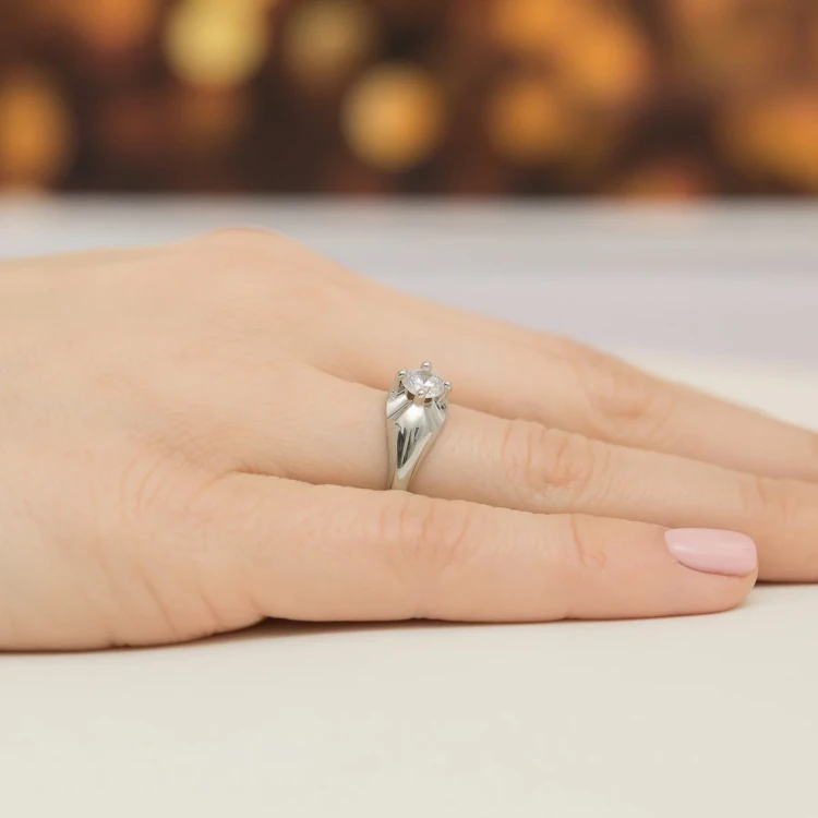 Białe złoto pierścionek z dużym diamentem laboratoryjnym 0,50ct Lab Diamonds W0545.B3.LDW.02 marko