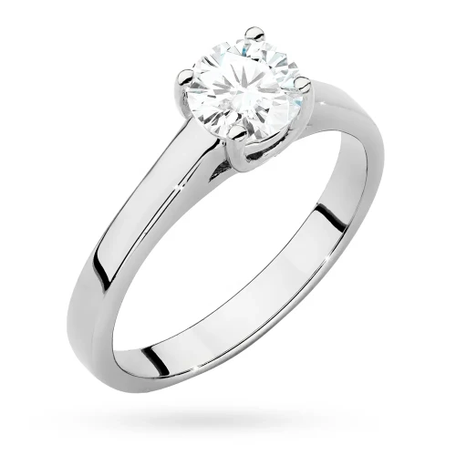 Pierścionek białe złoto diament  laboratoryjny 0,70ct oprawa cathedral Lab Diamonds