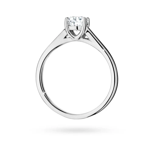 Pierścionek białe złoto diament  laboratoryjny 0,70ct oprawa cathedral Lab Diamonds