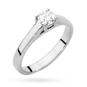 Pierścionek białe złoto diament  laboratoryjny 0,40ct oprawa cathedral Lab Diamonds
