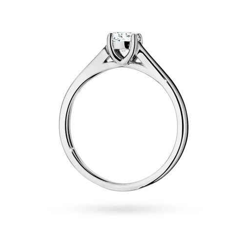 Pierścionek białe złoto diament  laboratoryjny 0,40ct oprawa cathedral Lab Diamonds