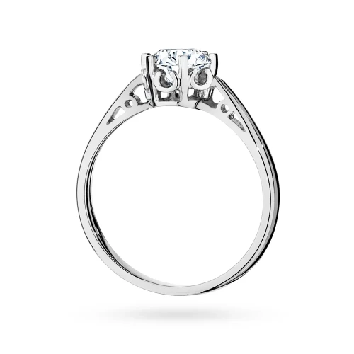 Pierścionek białe złoto z diamentem  laboratoryjnym 0,70ct w ażurowej oprawie Lab Diamonds